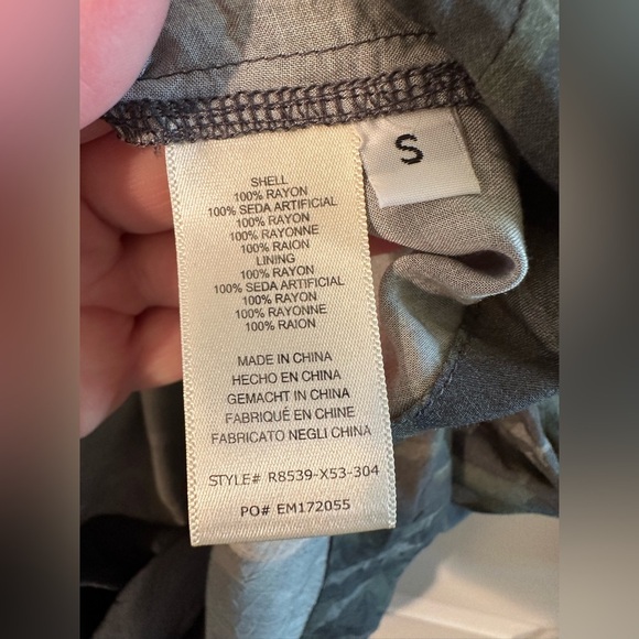 CLOTH & STONE Small Anthropologie Nina Camo Shirtdress Spring Lightweight Button - Picture 6 of 12